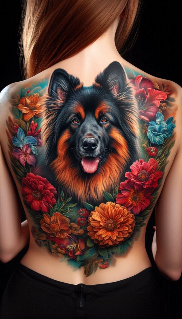 Alsatian Colorful Tattoos