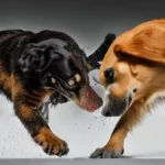 dogs fight over food