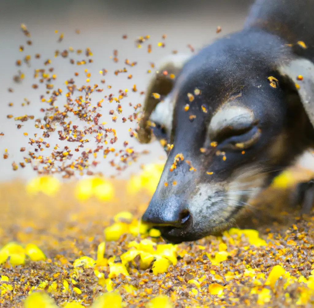 Dog and bee pollen