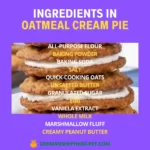 The ingredients in an oatmeal cream pie include flour, sugar, shortening, salt, oats, and eggs. The filling is typically made from sugar, corn syrup, vegetable oil, and vanilla. While these ingredients may seem harmless enough for humans to eat, they are not always safe for dogs. The sugar and dairy products in the filling can cause gastrointestinal upset and even allergies in dogs. Additionally, the flour and oats can expand in the stomach leading to an uncomfortable situation for your pup. So while these treats may be delicious for humans, it is important to remember that dogs should not eat them.