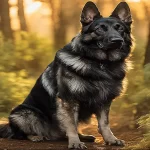 black and silver german shepherd