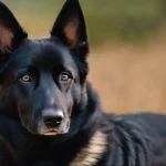 Black German Shepherd Husky mix dog