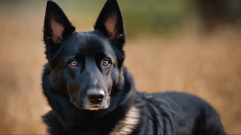 Black German Shepherd Husky mix dog