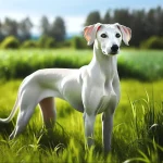 Rajapalayam Dog standing in a farm