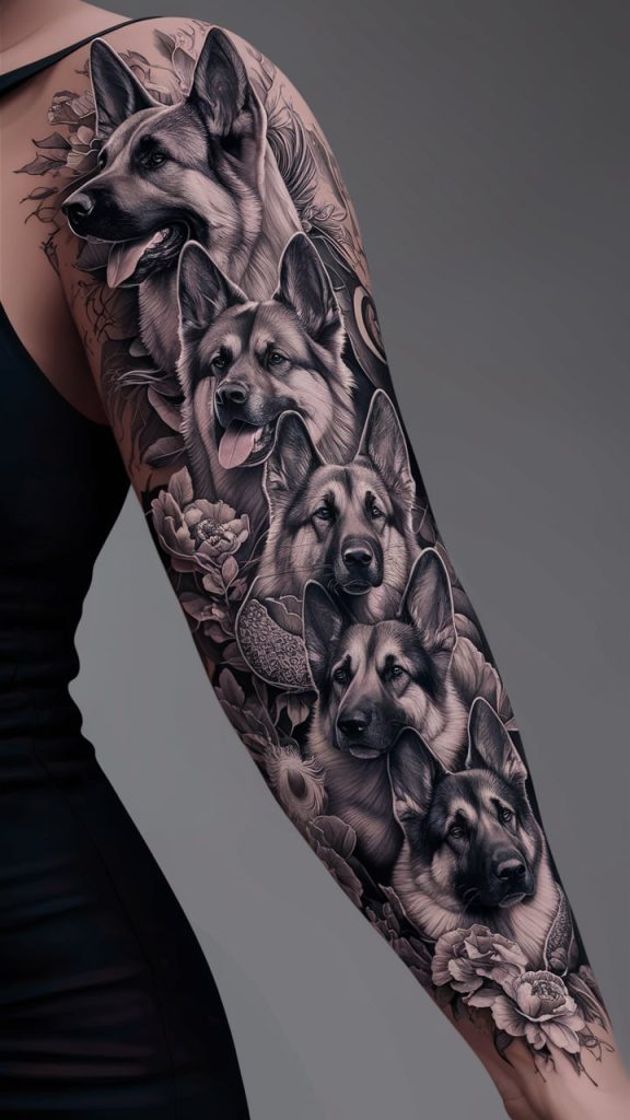 A person with a full-sleeve tattoo on their arm