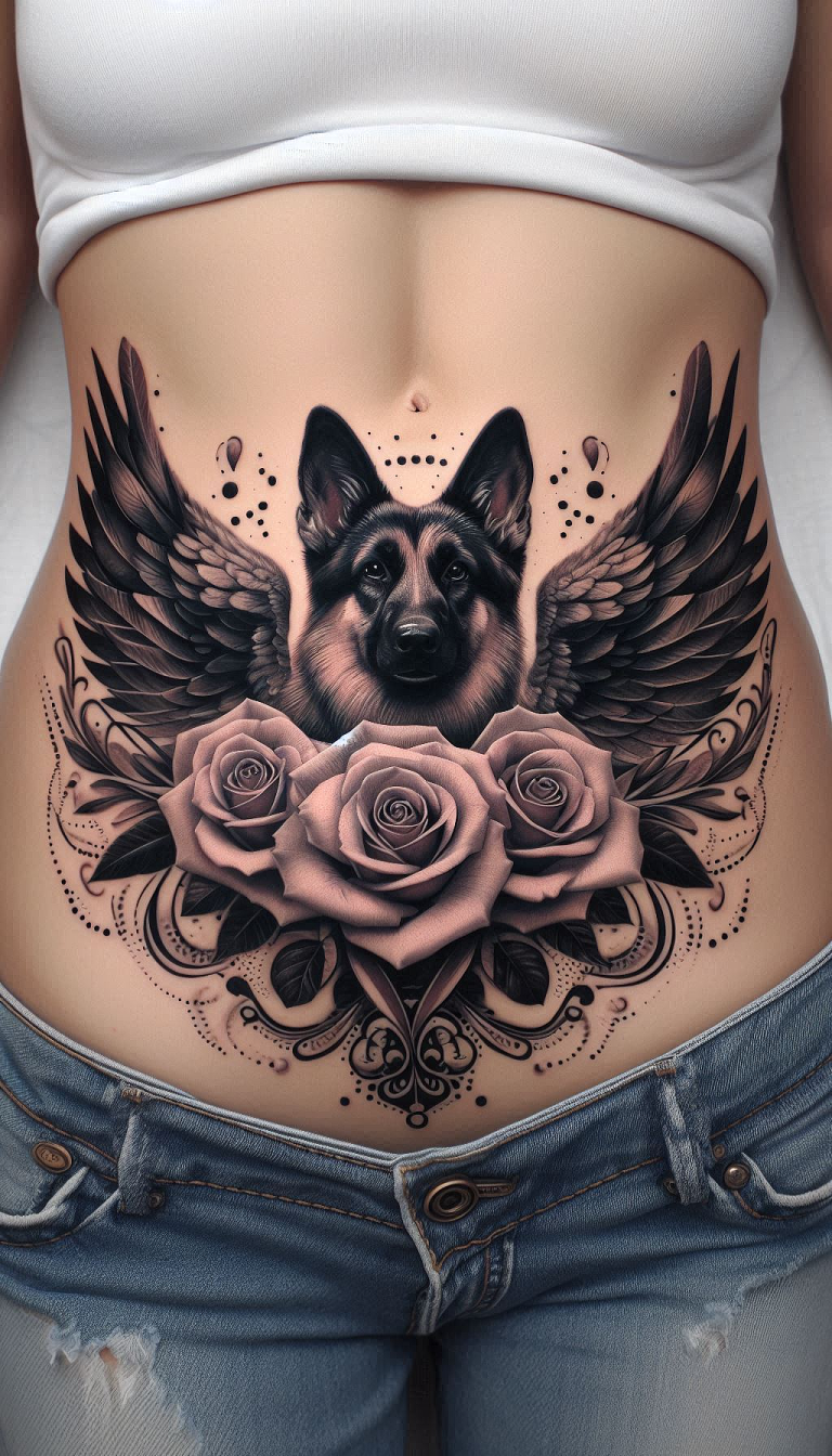 German Shepherd Tattoo Ideas For Canine Fanatics - German Shepherd