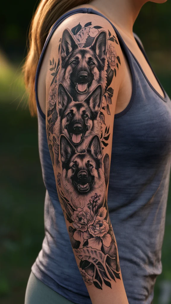 German Shepherd Tattoo Ideas for Canine Fanatics